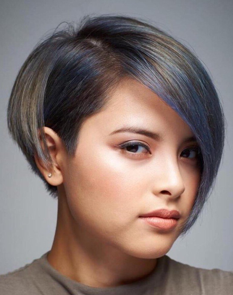 15 Best Trending Short Hairstyles For Chubby Faces Women Hairdo Hairstyle   5 Side Parting With Bang 