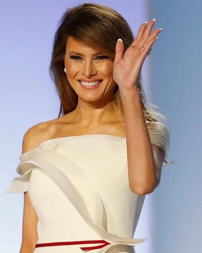 Melania Trump side part hairstyle