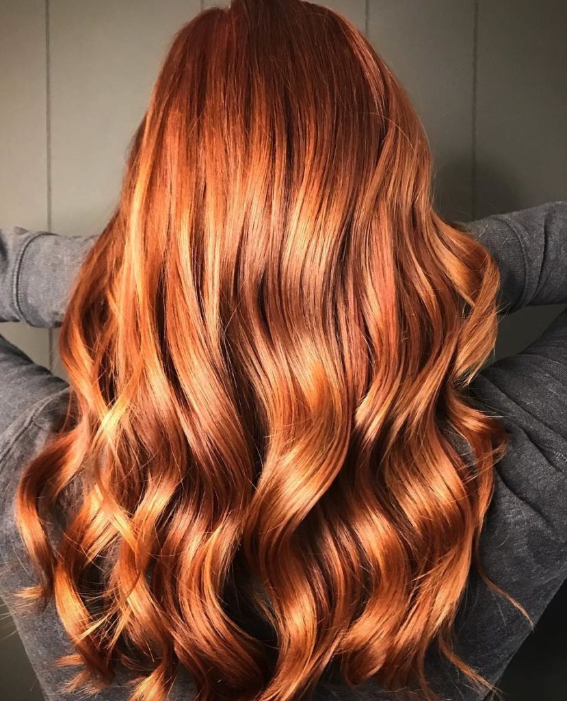 brownish copper hair