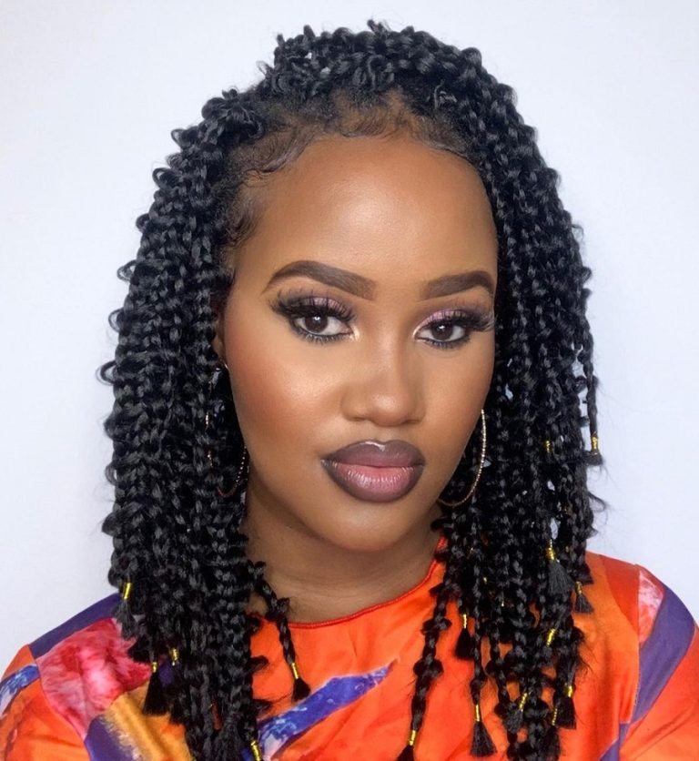 Brazilian Wool Hairstyle With Butterfly Braids Locs 768x836 