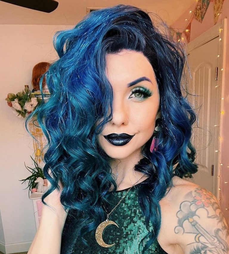 Curly Dark Blue Hair 768x852 