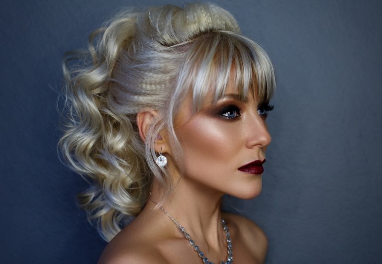 Party Hairstyle For Long Hair With Bangs 768x531 