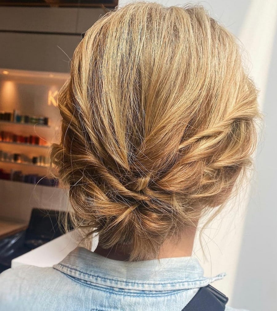 casual updo for work